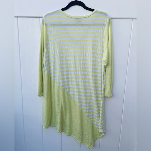 Comfy USA striped tunic lime green white size X-Large - Picture 4 of 8